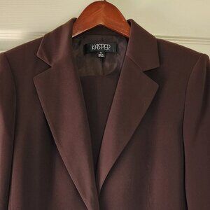 Kasper Brown Pants Suit Size 12